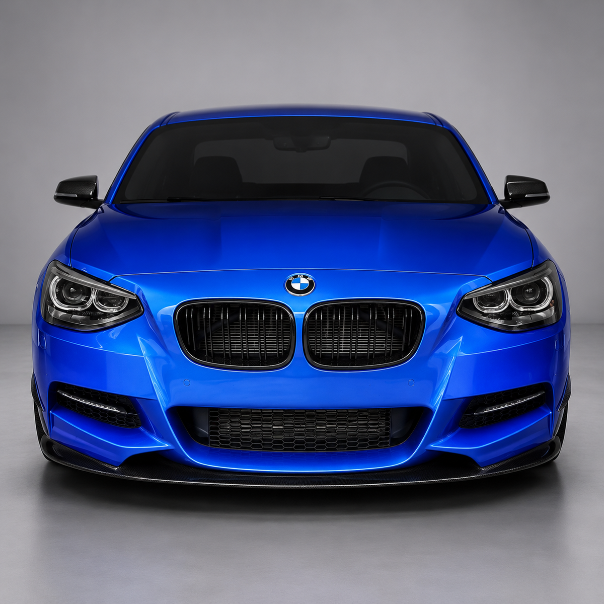 BMW F20 F21 1 Series Pre-LCI Dual Slat Dry Carbon Fiber Front Kidney Grilles