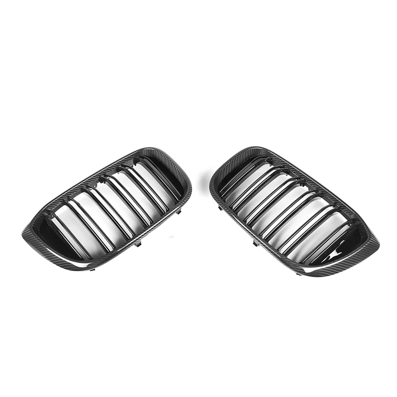 BMW G01 G02 F97 F98 X3 X4 M Pre-LCI Double Slat Dry Carbon Fiber Front Kidney Grilles