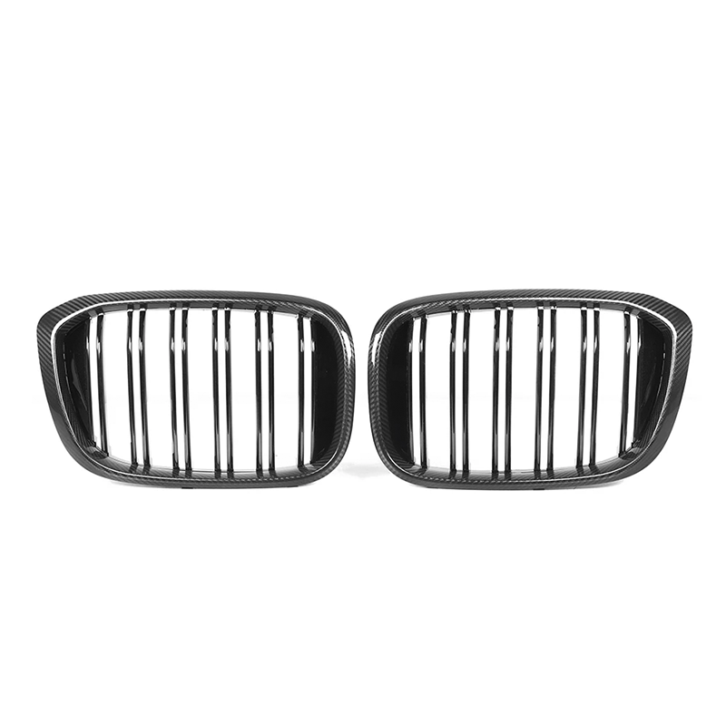 BMW G01 G02 F97 F98 X3 X4 M Pre-LCI Double Slat Dry Carbon Fiber Front Kidney Grilles
