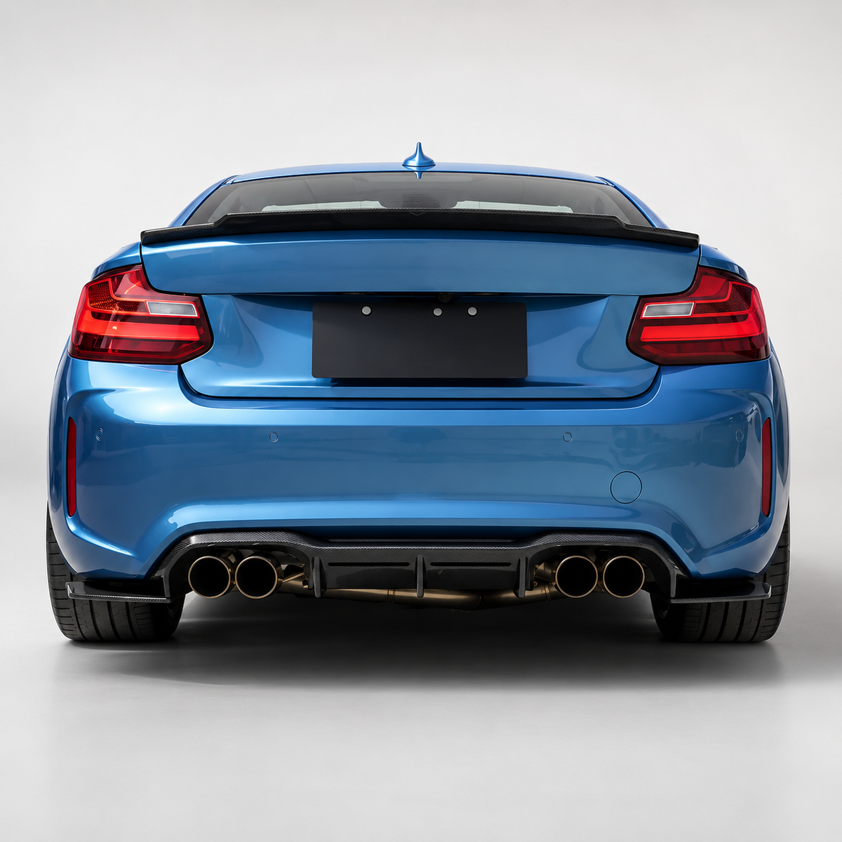 BMW F87 M2 4-Piece Dry Carbon Fiber Rear Bumper Diffuser