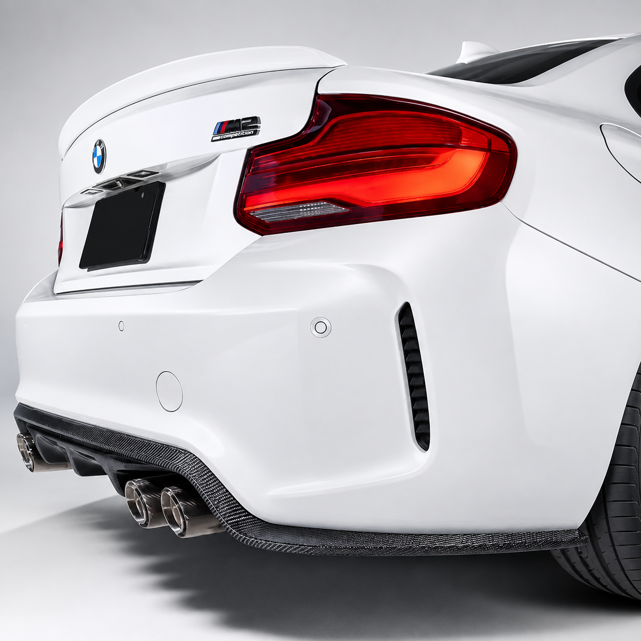 BMW F87 M2 M2 Competition D Style Dry Carbon Fiber Rear Diffuser