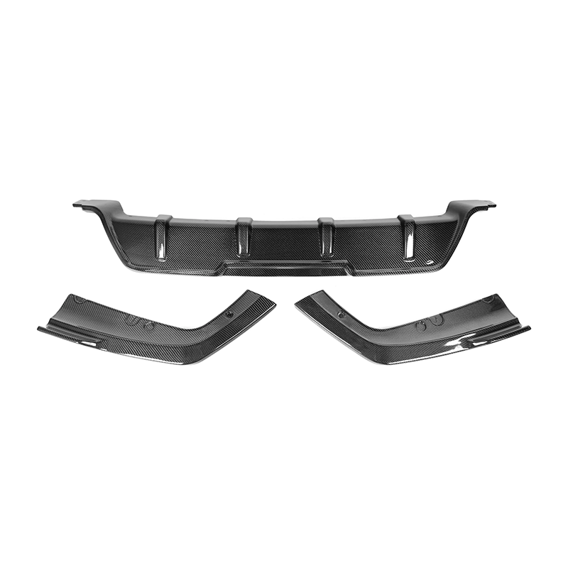 BMW X6 G06 Pre-LCI MP-B Style Dry Carbon Fiber Rear Bumper Diffuser with Splitter 3-Piece Set