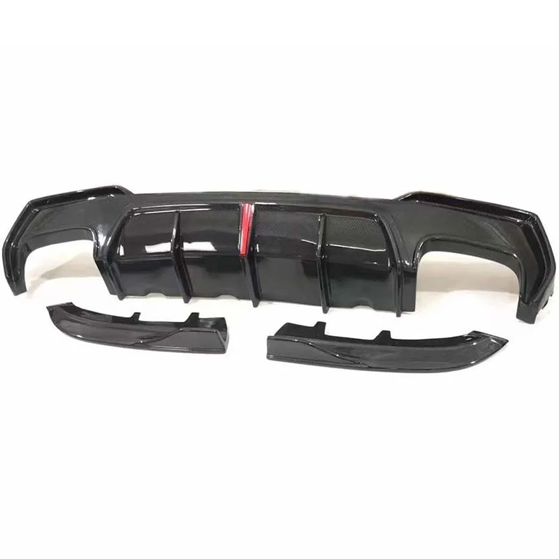 BMW G22 G23 4 Series D Style Dry Carbon Fiber Rear Diffuser with LED Light