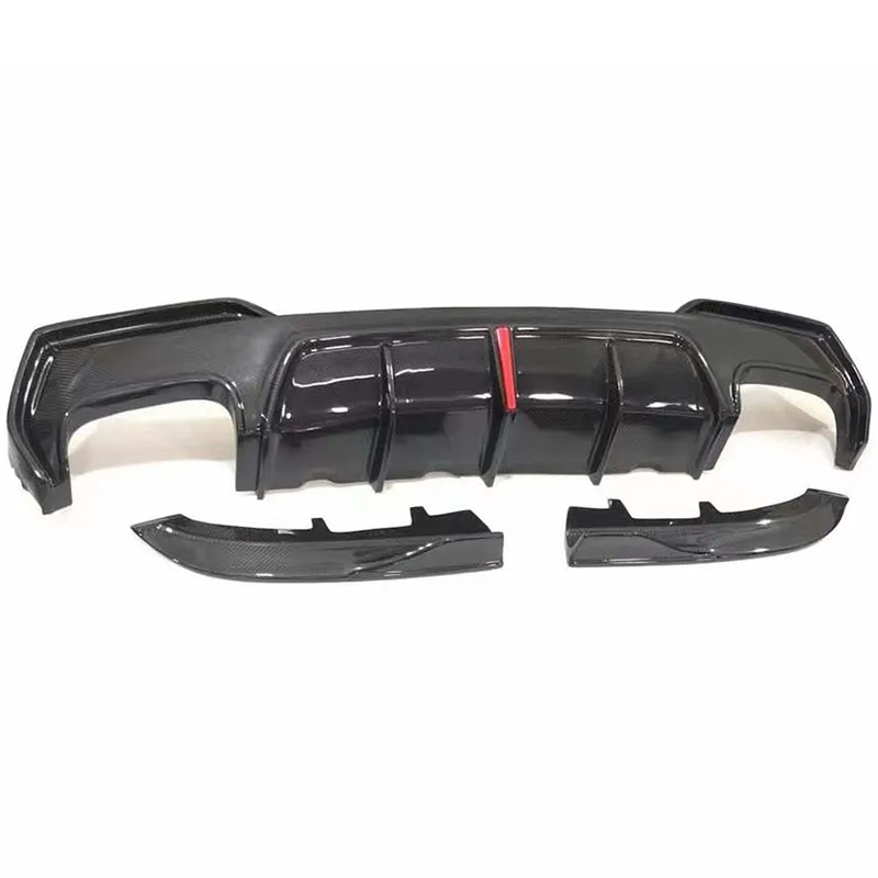 BMW G22 G23 4 Series D Style Dry Carbon Fiber Rear Diffuser with LED Light