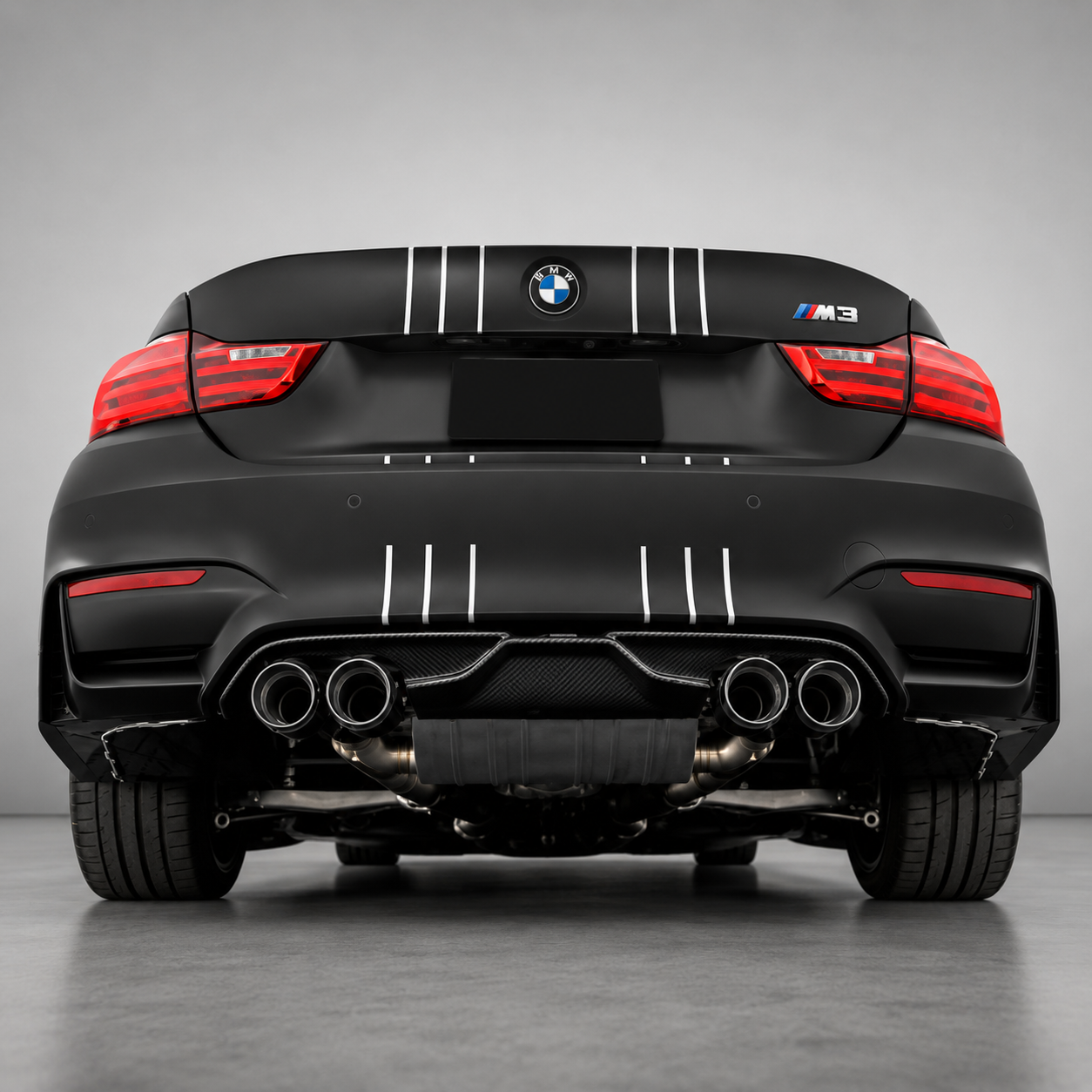 BMW F80 M3 F82 M4 AK Style Dry Carbon Fiber Rear Diffuser