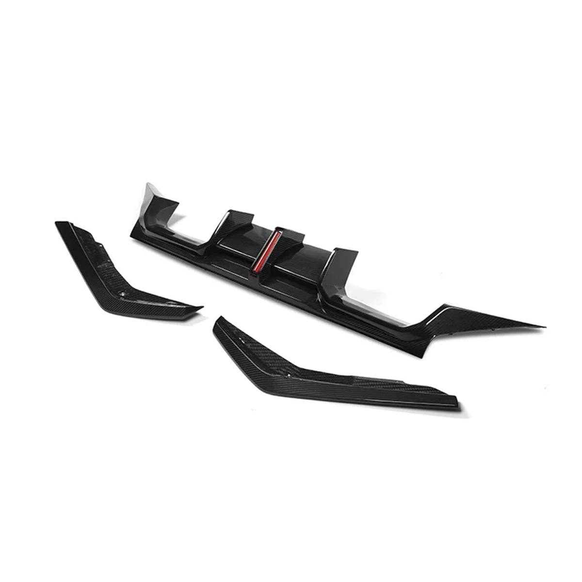 BMW G87 M2 TR Style Dry Carbon Fiber Rear Diffuser with LED Lights