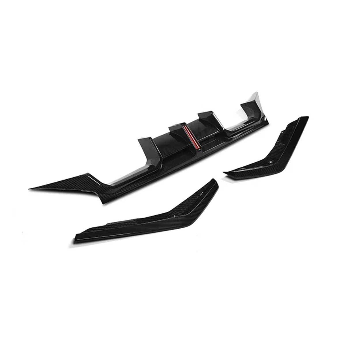 BMW G87 M2 TR Style Dry Carbon Fiber Rear Diffuser with LED Lights