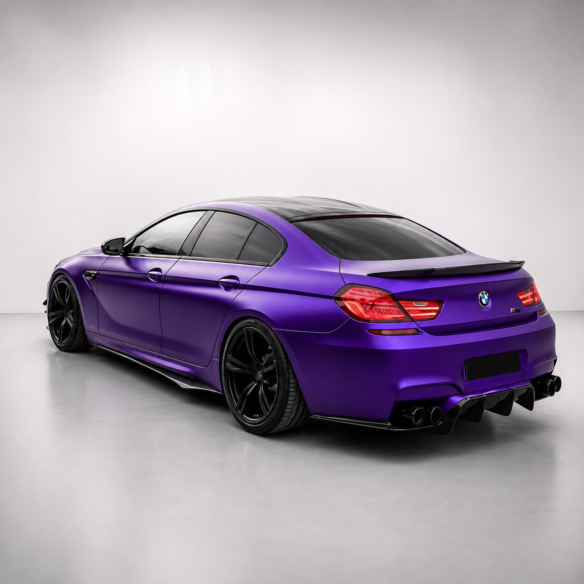 BMW F06 F12 F13 M6 VT Style Dry Carbon Fiber Side Skirt Extensions