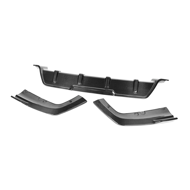 BMW X6 G06 Pre-LCI MP-B Style Dry Carbon Fiber Rear Bumper Diffuser with Splitter 3-Piece Set
