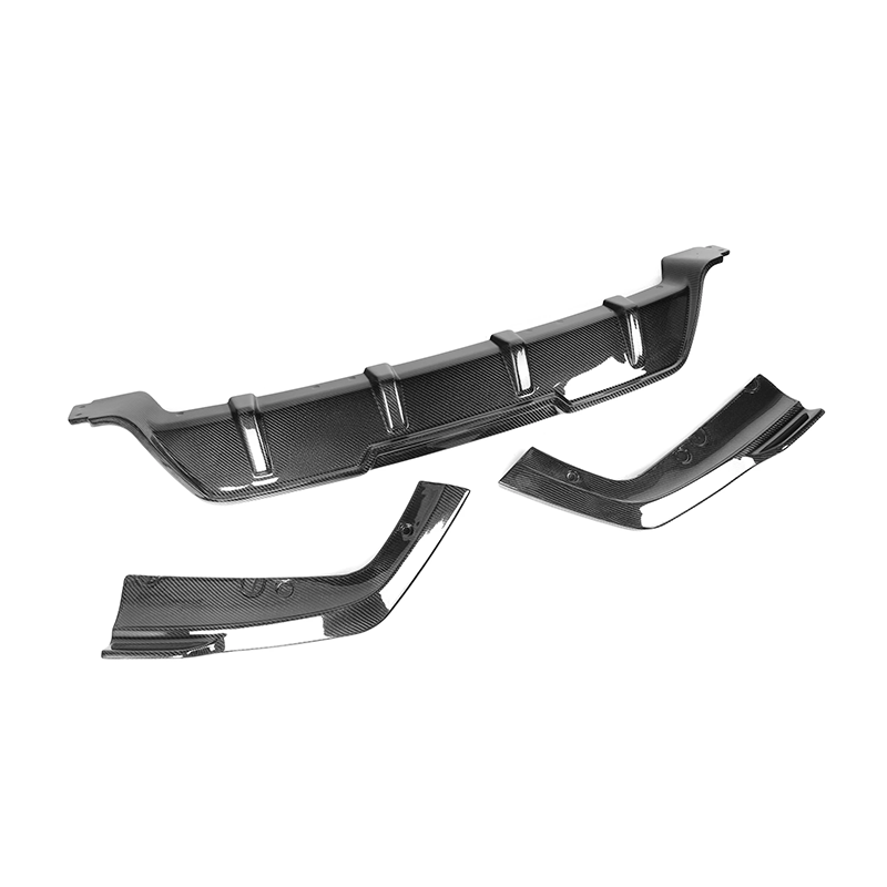 BMW X6 G06 Pre-LCI MP-B Style Dry Carbon Fiber Rear Bumper Diffuser with Splitter 3-Piece Set