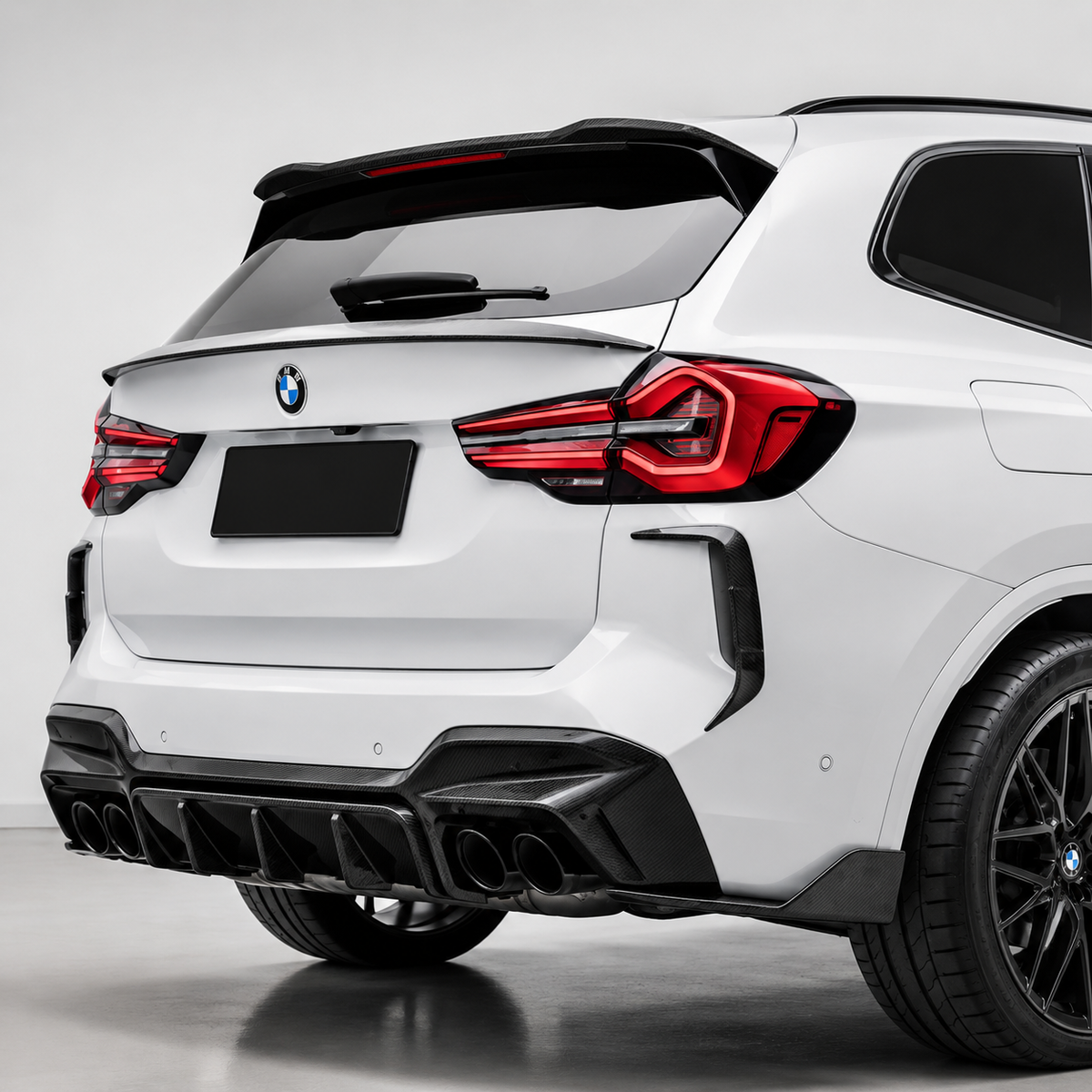 BMW X3M F97 LCI Prepreg Dry Carbon Fiber Rear Side Canards