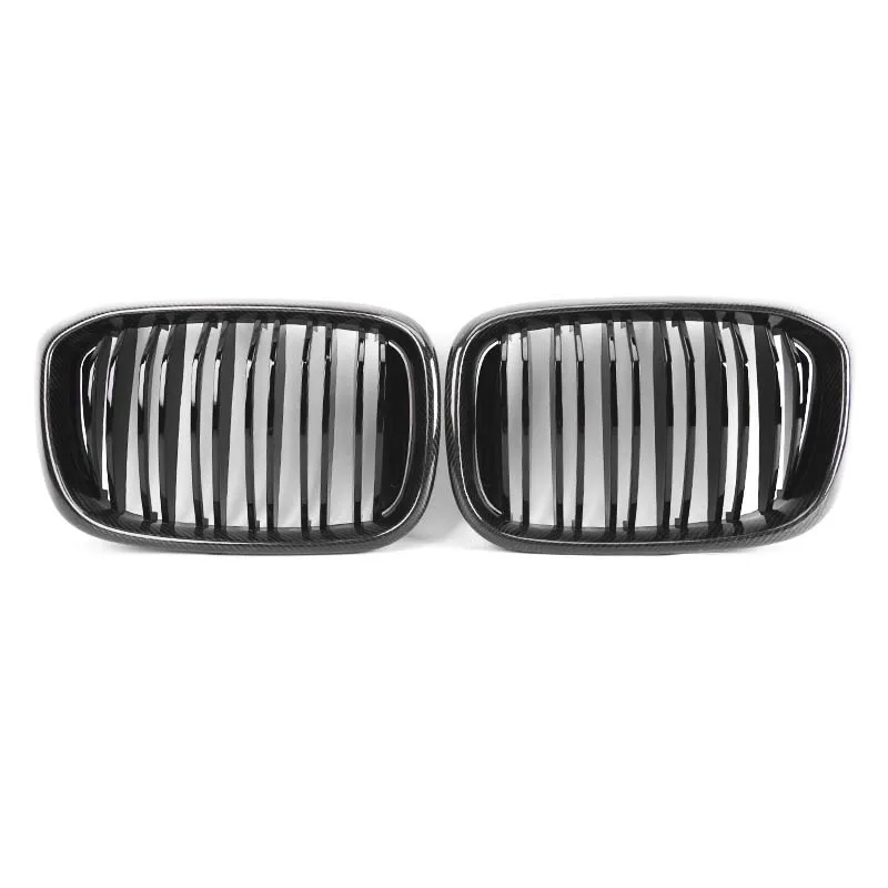 BMW G01 G02 X3 X4 Pre-LCI Dual Slat Dry Carbon Fiber Front Kidney Grilles