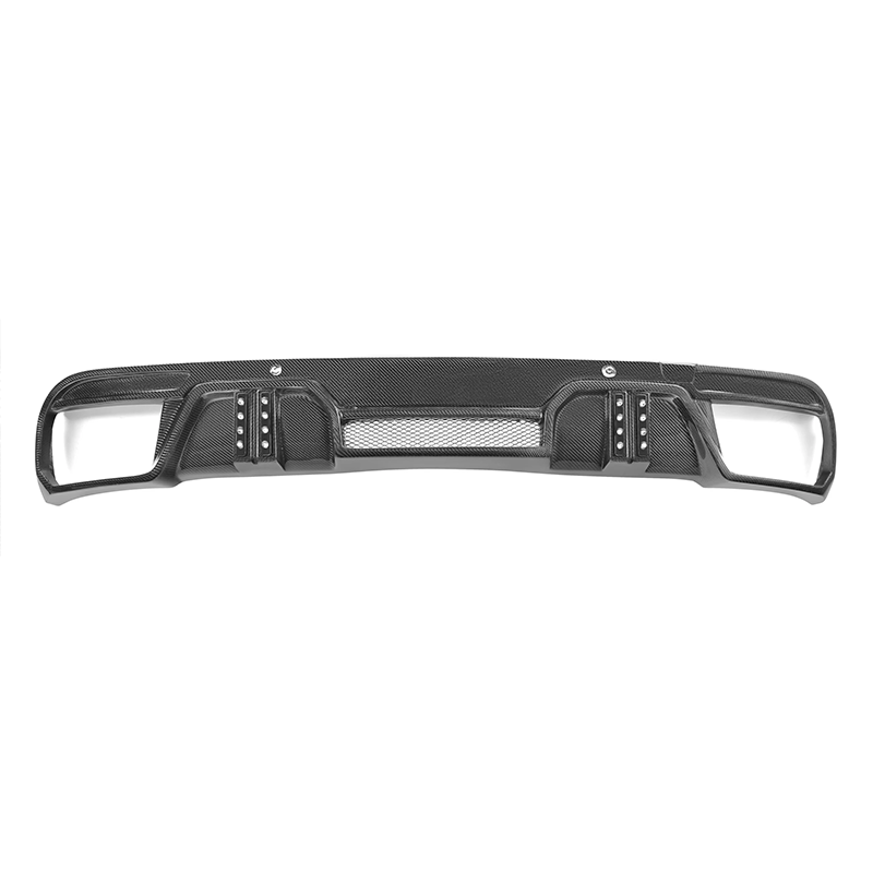 BMW X6M F96 Pre-LCI LD Style Dry Carbon Fiber Rear Bumper Diffuser with LED Light